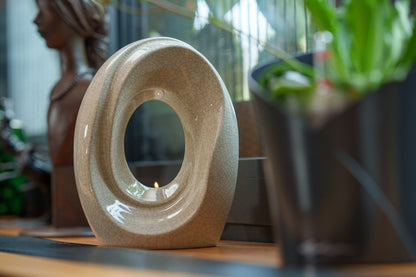 Artisan Cremation Urn for Ashes "The Passage" - Medium Urn | Craquelure | Ceramic