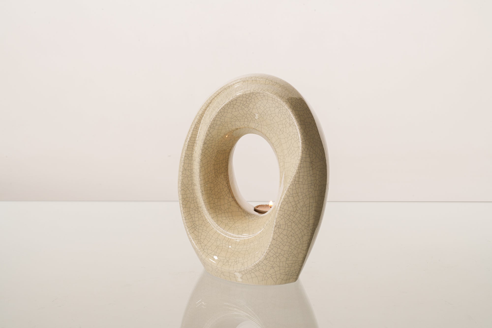 Artisan Cremation Urn for Ashes "The Passage" - Medium Urn | Craquelure | Ceramic
