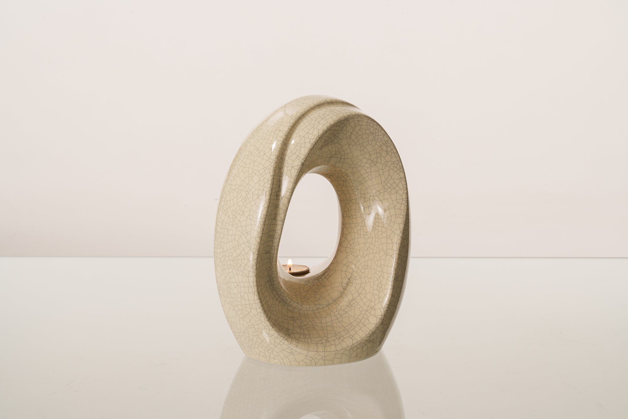 Artisan Cremation Urn for Ashes "The Passage" - Medium Urn | Craquelure | Ceramic