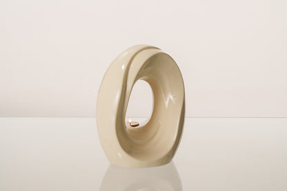 Artisan Cremation Urn for Ashes "The Passage" - Medium Urn | Off-White | Ceramic