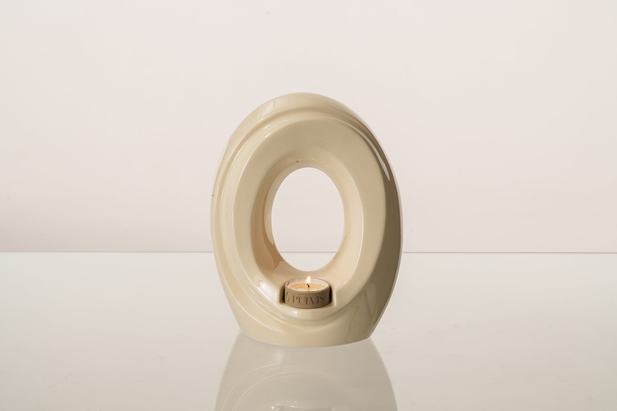 Artisan Cremation Urn for Ashes "The Passage" - Medium Urn | Off-White | Ceramic