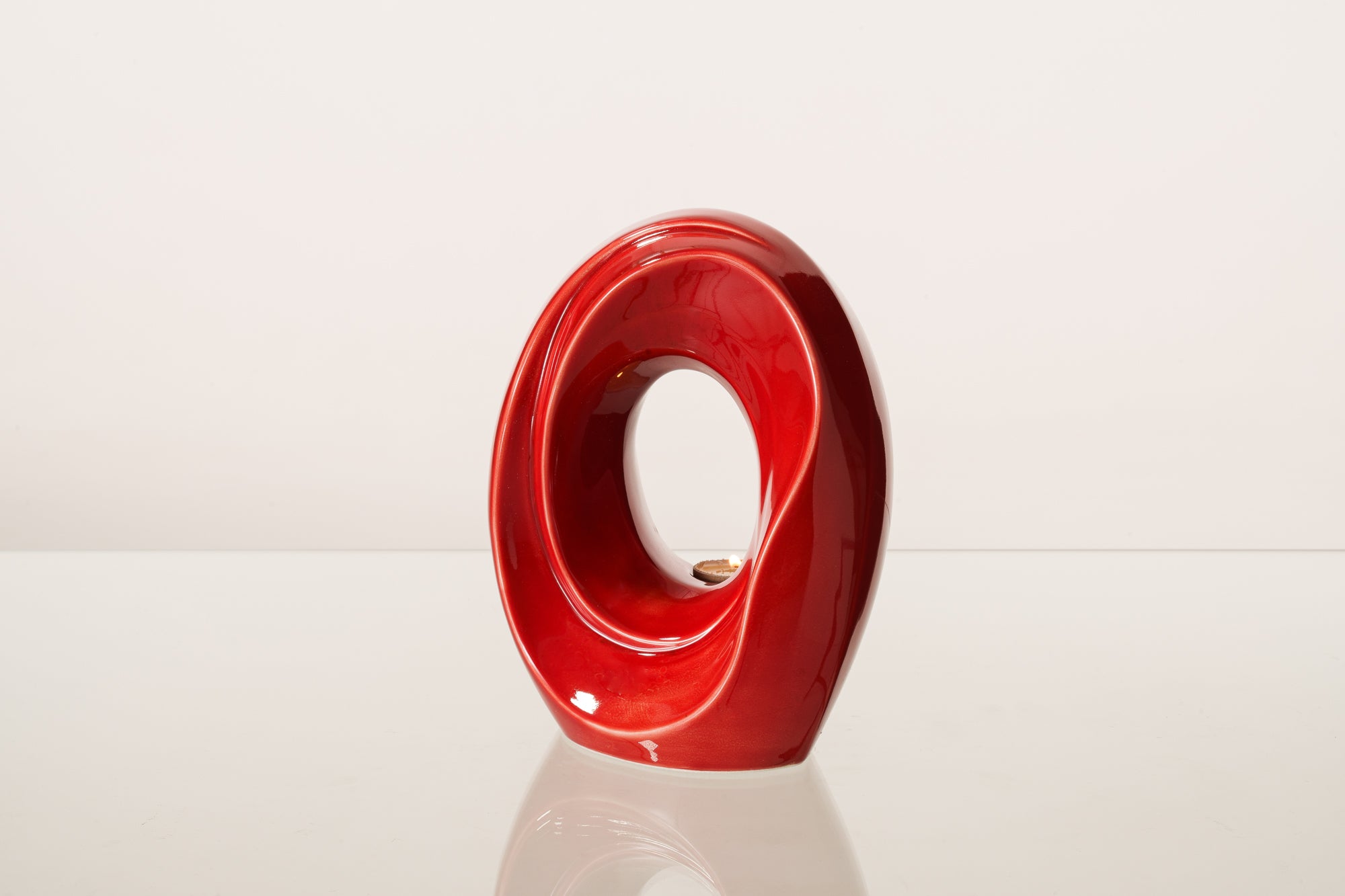 Artisan Cremation Urn for Ashes "The Passage" - Medium Urn | Red | Ceramic