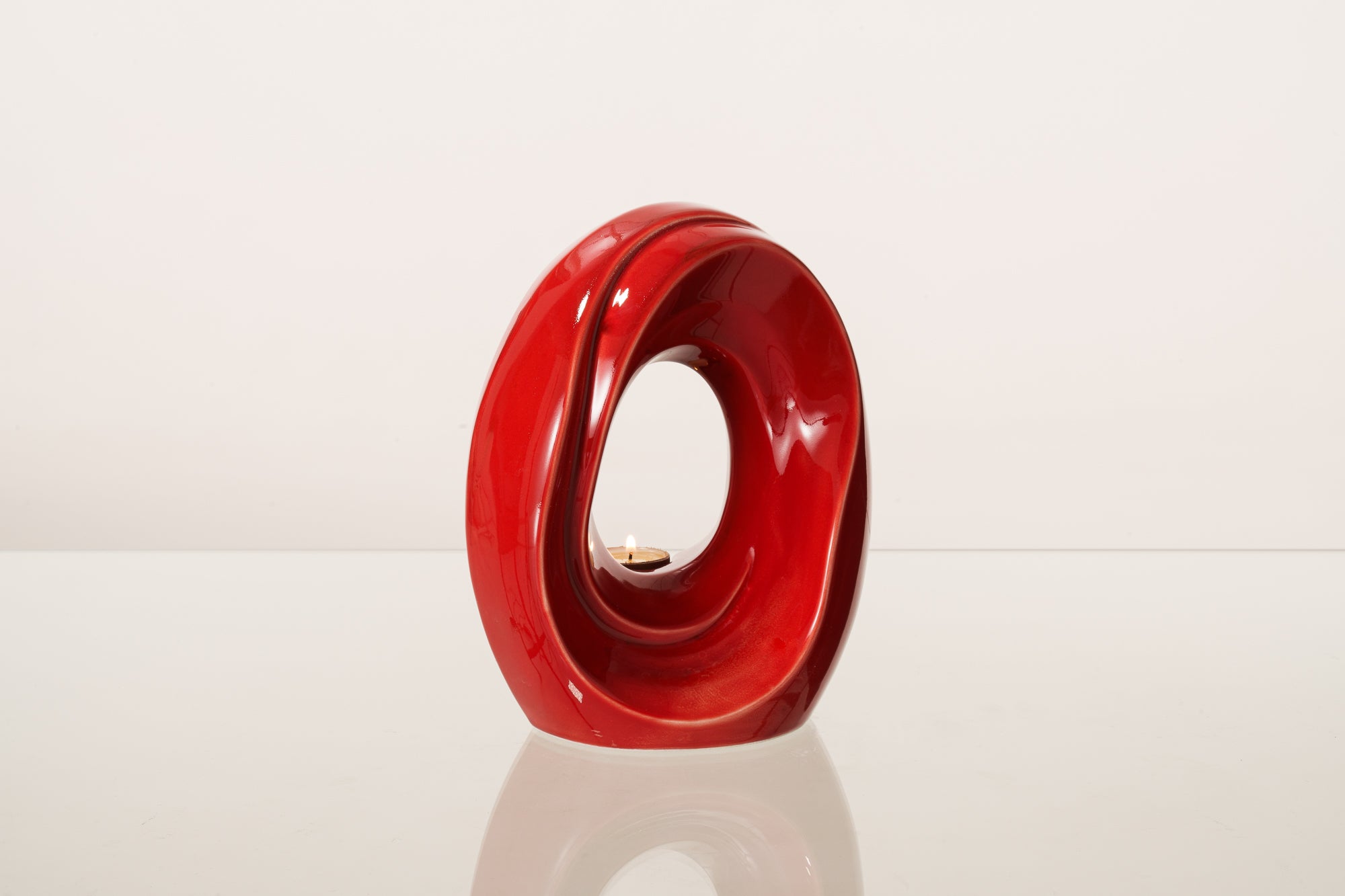 Artisan Cremation Urn for Ashes "The Passage" - Medium Urn | Red | Ceramic