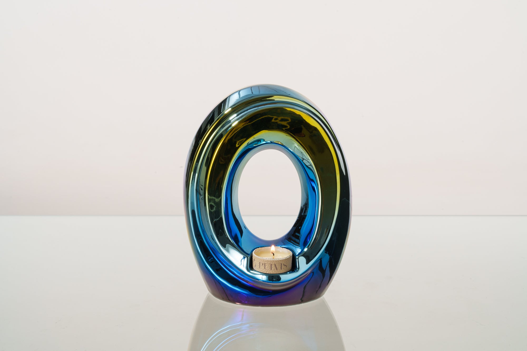 Artisan Cremation Urn for Ashes "The Passage" - Medium Urn | Shiny Yellow | Ceramic