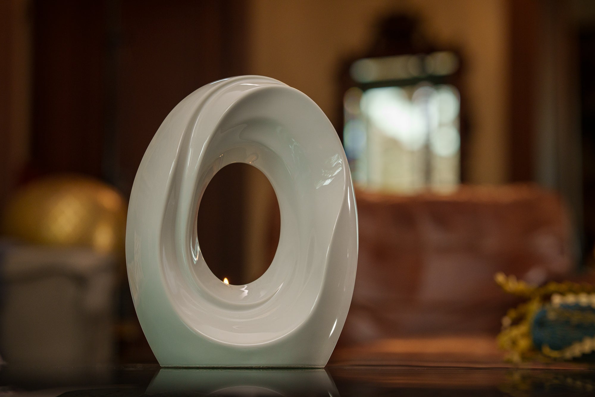 Artisan Cremation Urn for Ashes "The Passage" - Medium Urn | White | Ceramic
