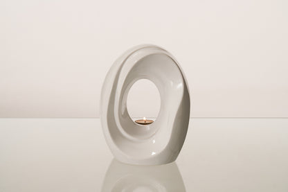 Artisan Cremation Urn for Ashes "The Passage" - Medium Urn | White | Ceramic