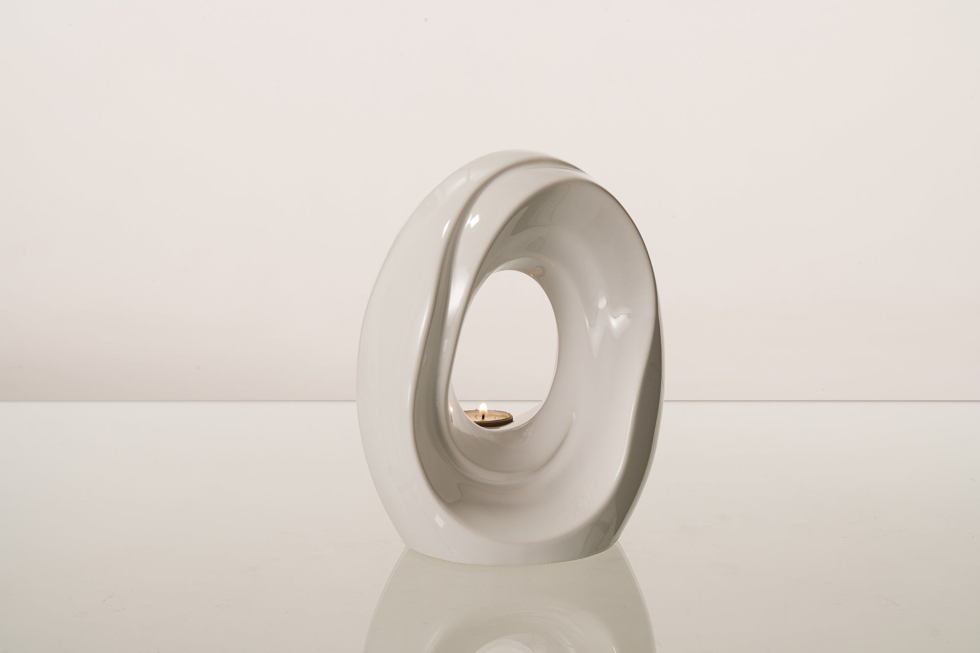 Artisan Cremation Urn for Ashes "The Passage" - Medium Urn | White | Ceramic
