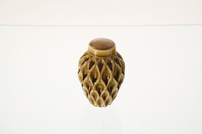 Cremation Urn "Echo" - 3D Printed Ceramic Urn | Dark Sand | Keepsake