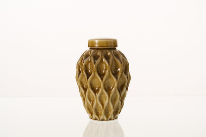 Cremation Urn "Echo" - 3D Printed Ceramic Urn | Dark Sand | Medium