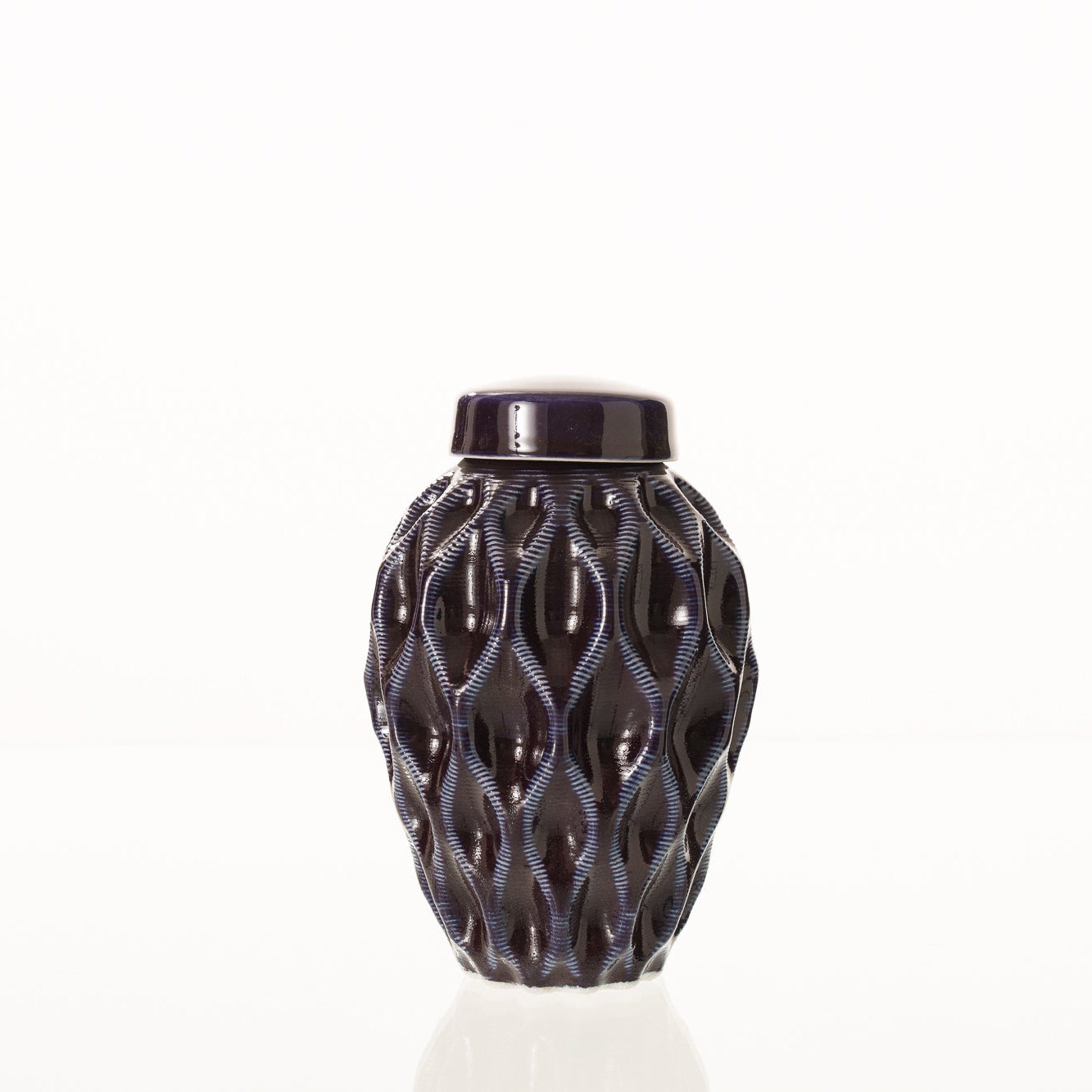 Cremation Urn "Echo" - 3D Printed Ceramic Urn | Violet | Keepsake
