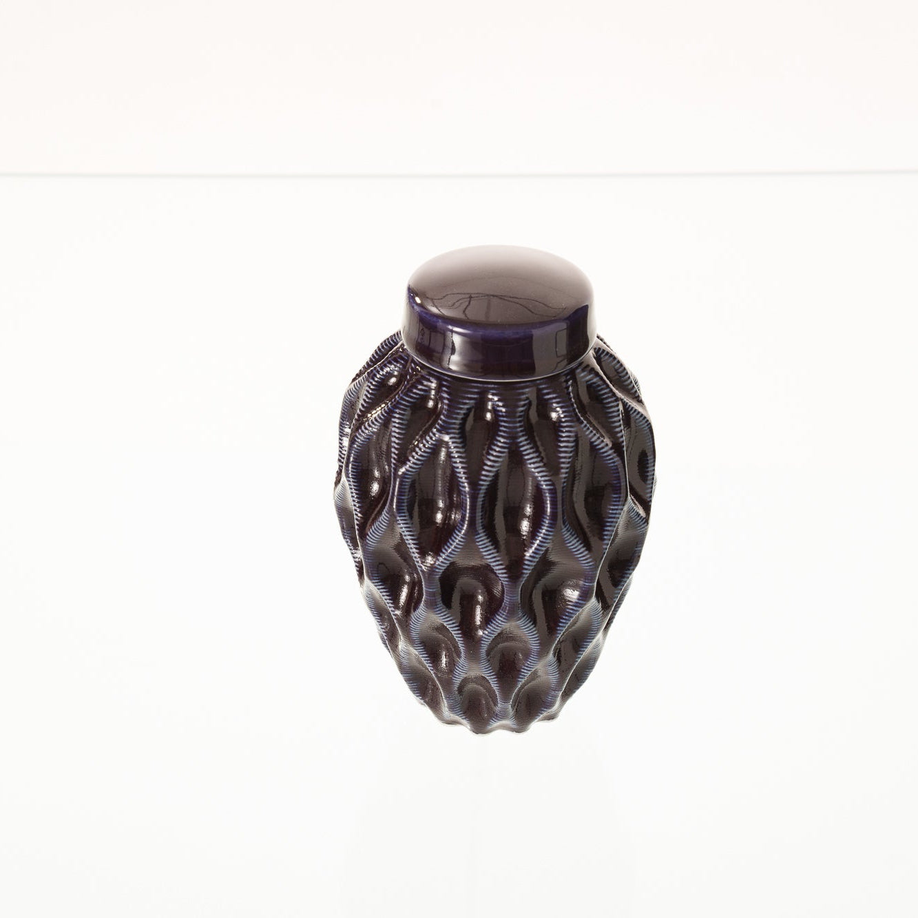 Cremation Urn "Echo" - 3D Printed Ceramic Urn | Violet | Keepsake