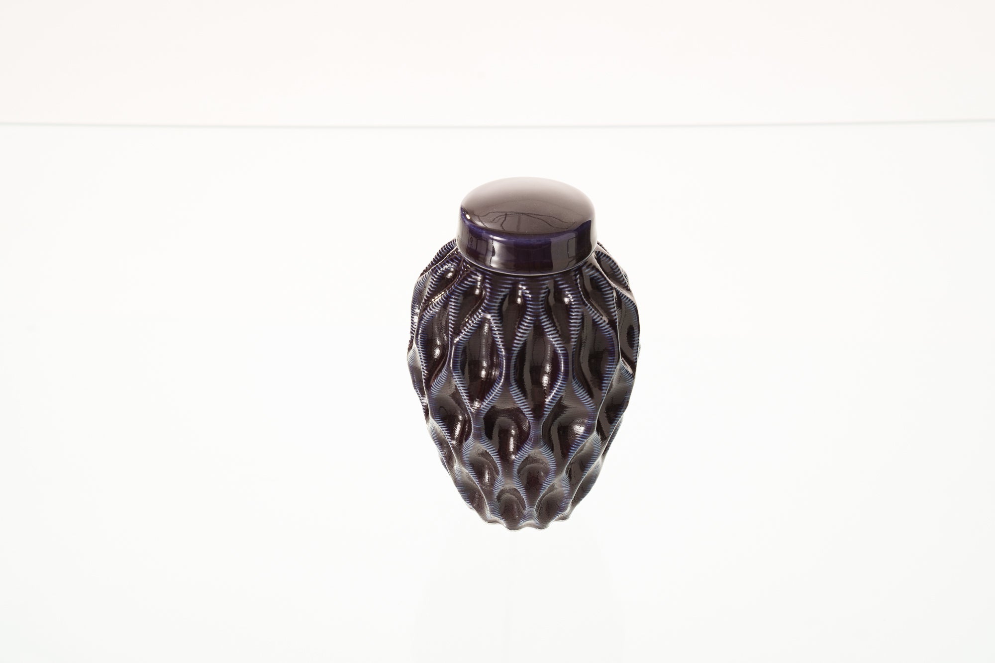 Cremation Urn "Echo" - 3D Printed Ceramic Urn | Violet | Keepsake
