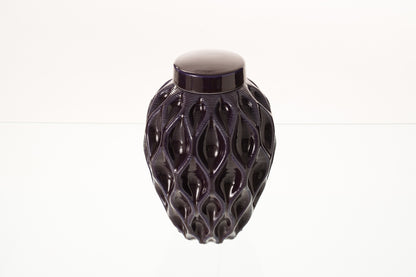 Cremation Urn "Echo" - 3D Printed Ceramic Urn | Violet | Large