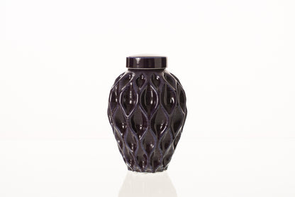Cremation Urn "Echo" - 3D Printed Ceramic Urn | Violet  | Medium
