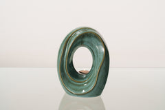 Cremation Urn for Ashes "The Passage" - Medium Urn | Oily Green Melange | Ceramic