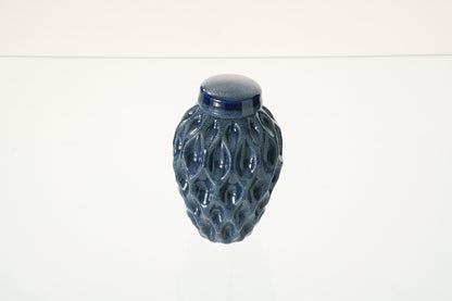 Cremation Urn "Echo" - 3D Printed Ceramic Urn | Blue Melange | Keepsake
