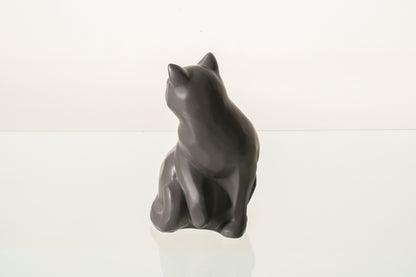 Felix Cat Urn for Ashes - Gray Matte | Ceramic | Handmade Pet Urn