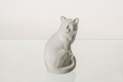 Felix Cat Urn for Ashes - White | Ceramic | Handmade Pet Urn
