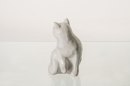 Felix Cat Urn for Ashes - White | Ceramic | Handmade Pet Urn