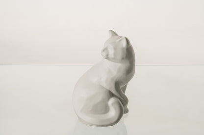 Felix Cat Urn for Ashes - White Matte | Ceramic | Handmade Pet Urn