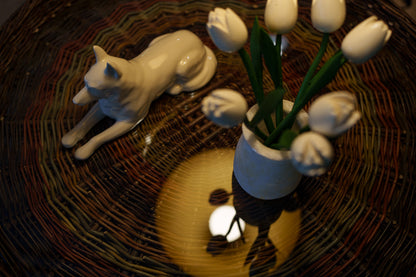 Pulvis Art Urns Pet Urn German Shepherd Pet Urn - Off-white | Ceramic Dog Urn