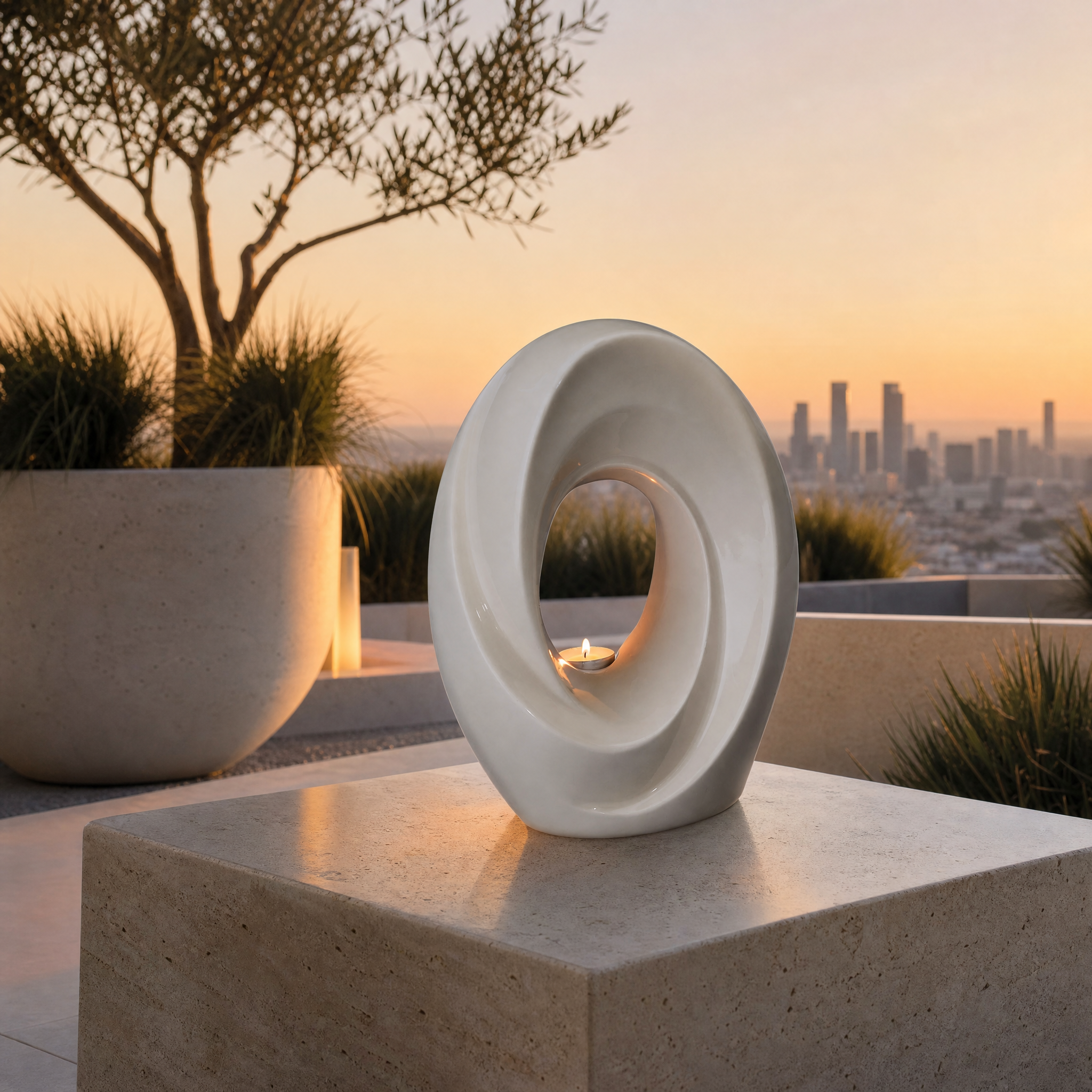 The Passage Handmade Cremation Urn for Ashes, size Large/Adult, color Transparent-Pulvis Art Urns