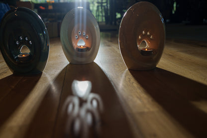 Large Paw Cremation Urn - White | Ceramic | Handmade Pet Urn