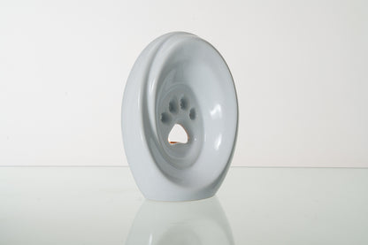 Large Paw Cremation Urn - White | Ceramic | Handmade Pet Urn