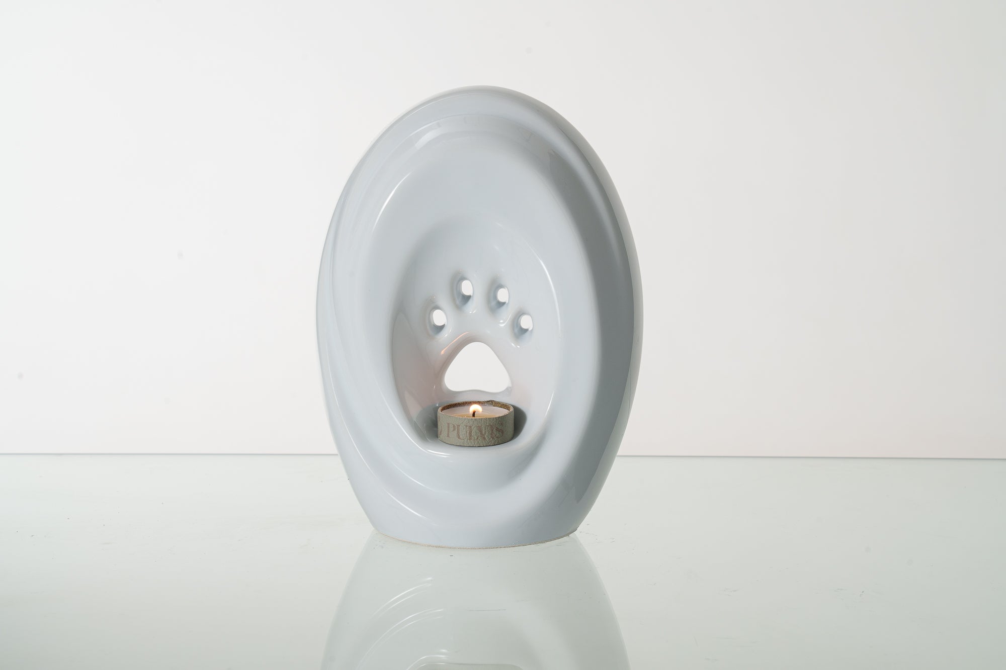 Large Paw Cremation Urn - White | Ceramic | Handmade Pet Urn
