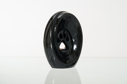 Large Paw Cremation Urn - Lamp Black | Ceramic | Handmade Pet Urn