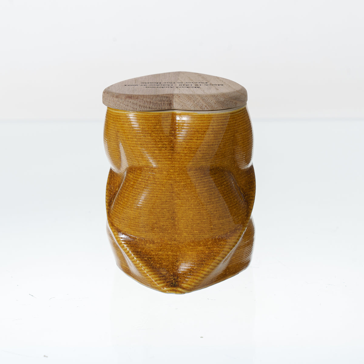 Pulvis Art Urns Small Size Urn Cremation Urn "Nexus" - 3D Printed Ceramic Urn | Amber Yellow | Keepsake