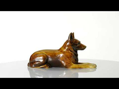 Pulvis Art Urns Pet Urn German Shepherd Pet Urn - Rusty Brown | Ceramic Dog Urn