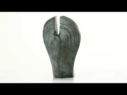 Pulvis Art Urns Exclusive Urn Cast Bronze Cremation Urn "Guardian" - Green Patina | Exclusive Bronze Urn