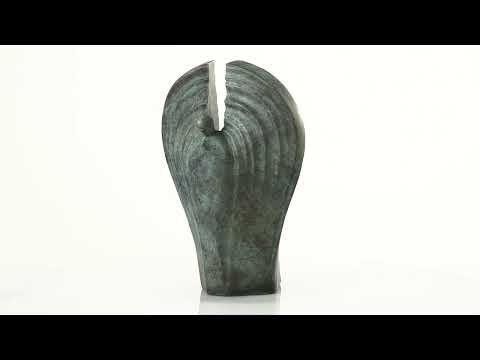 Pulvis Art Urns Exclusive Urn Cast Bronze Cremation Urn "Guardian" - Green Patina | Exclusive Bronze Urn