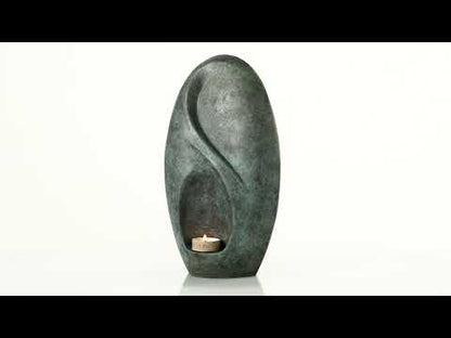 Pulvis Art Urns Exclusive Urn Cast Bronze Cremation Urn "Eternity" - Green Patina | Exclusive Bronze Urn