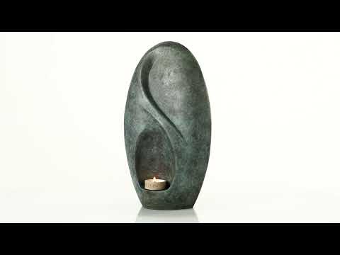 Pulvis Art Urns Exclusive Urn Cast Bronze Cremation Urn "Eternity" - Green Patina | Exclusive Bronze Urn
