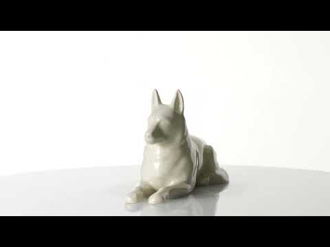 Pulvis Art Urns Pet Urn German Shepherd Pet Urn - Off-white | Ceramic Dog Urn