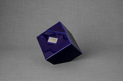 Pulvis Art Urns Adult Size Urn Abstract Cremation Urn for Ashes - Large | Cobalt Metallic | Ceramic