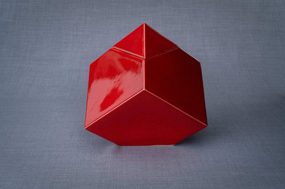 Abstract Cremation Urn for Ashes - Red | Large | Ceramic