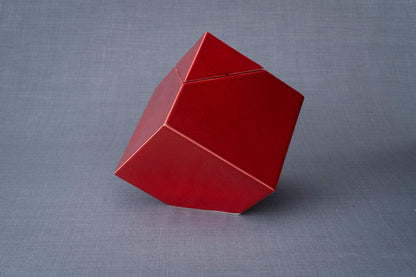 Abstract Cremation Urn for Ashes - Red | Large | Ceramic