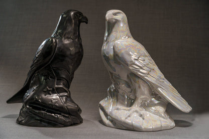 Aquilae Handmade Urn For Cremation Ashes - Large | Ceramic / Military Eagle Urn / Veteran Urn