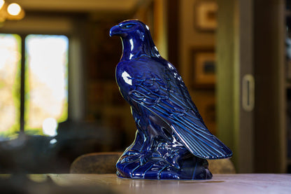Pulvis Art Urns Adult Size Urn Aquilae Military Memorial For Cremation Ashes  - Large | Cobalt Metallic | Ceramic
