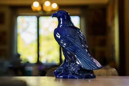 Pulvis Art Urns Adult Size Urn Aquilae Military Memorial For Cremation Ashes  - Large | Cobalt Metallic | Ceramic