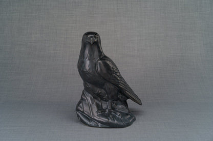Aquilae Handmade Urn For Cremation Ashes - Large | Dark Matte | Ceramic / Military Eagle Urn / Veteran Urn