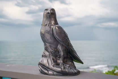 Pulvis Art Urns Adult Size Urn Aquilae Military Memorial For Cremation Ashes  - Large | Dark Matte | Ceramic