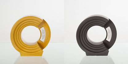 Pulvis Art Urns Adult Size Urn Amber Yellow / Gray Matte / YES (+60$) Companion Urn "Solace" - Memorial Urn for Two | Ceramic Double Urn