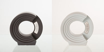 Pulvis Art Urns Adult Size Urn Gray Matte / White Matte / YES (+60$) Companion Urn "Solace" - Memorial Urn for Two | Ceramic Double Urn