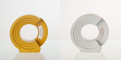 Pulvis Art Urns Adult Size Urn Amber Yellow / White Matte / YES (+60$) Companion Urn "Solace" - Memorial Urn for Two | Ceramic Double Urn