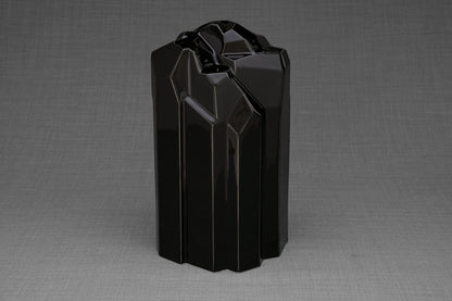 Pulvis Art Urns Adult Size Urn Cremation Candle Urn for Ashes "Heart" - Large | Lamp Black | Ceramic