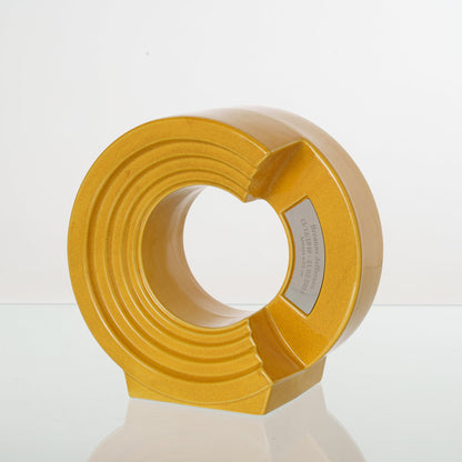 Pulvis Art Urns Adult Size Urn Cremation Urn "Solace" - Adult Memorial Urn | Amber Yellow | Ceramic